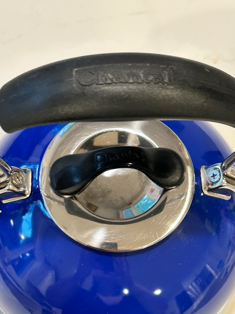 Chantel Classic Cobalt Blue Whistling 1.8 Qt Tea Kettle - Picture 2 of 9
